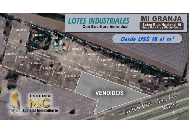 Terrenos Industriales sobre RN9  -  Mi Granja